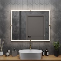  Roxen Зеркало Cler c подсветкой 510010-90 (90x70) в рельефной полимерной раме