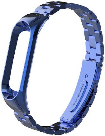 Браслет Mijobs блочный для Xiaomi Mi Band 3/4 (синий)