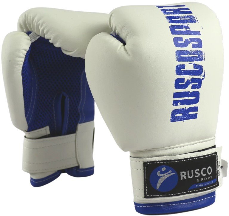 

Тренировочные перчатки Rusco Sport 10 oz (белый/синий)