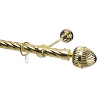 Карниз для штор Sundays Home Шайн Одеон 25мм однорядный (золото, 2.4м)