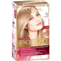 Крем-краска для волос L'Oreal Excellence 9.1 Очень светло-русый пепельный