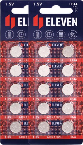 Батарейка Eleven LR44 алкалиновые ВС10 (2x10 шт)