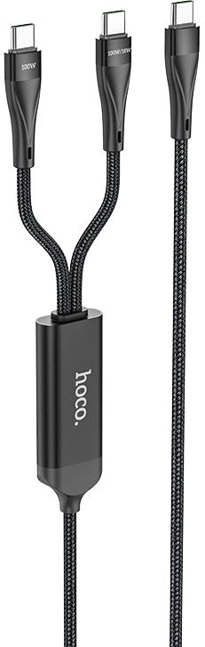 

Кабель Hoco U102 USB Type-C - Type-C+Type-C (1.5 м, черный)