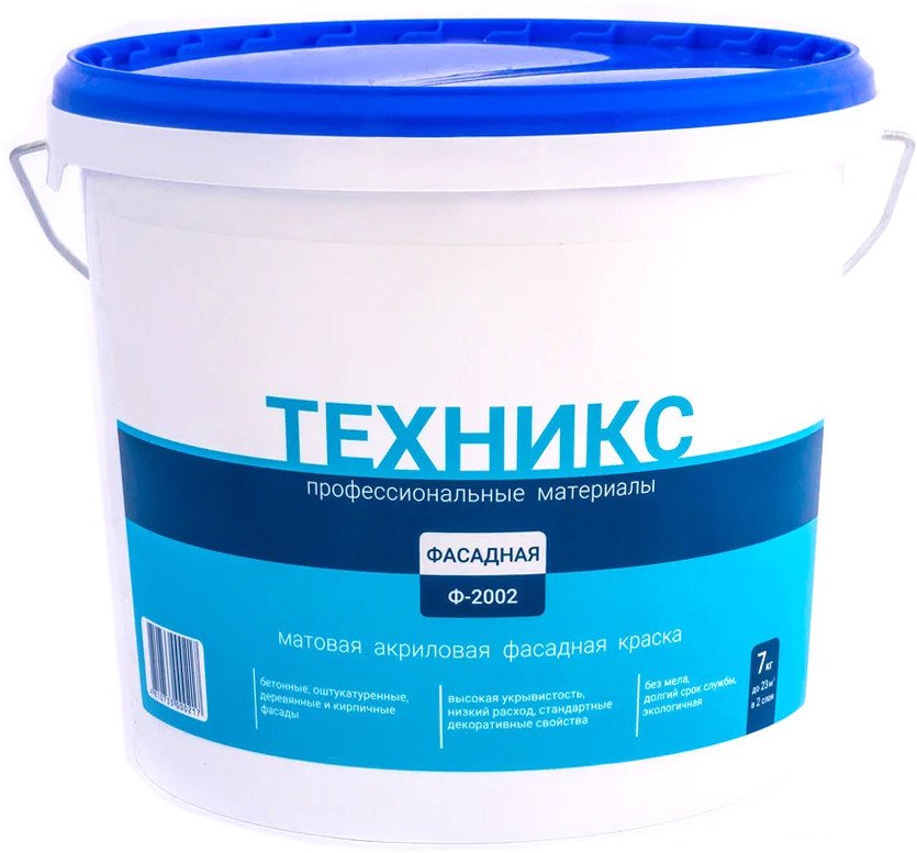 Краска Техникс Фасад ВД-АК-1 Ф-2002 P 7 кг (гранат)