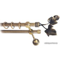 Карниз для штор Lm Decor Лист (антик, гладкая, 2.4м 25мм, 2 ряда)