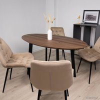 Стул Алвест AV 435 (капучино бархат H-65/черный)