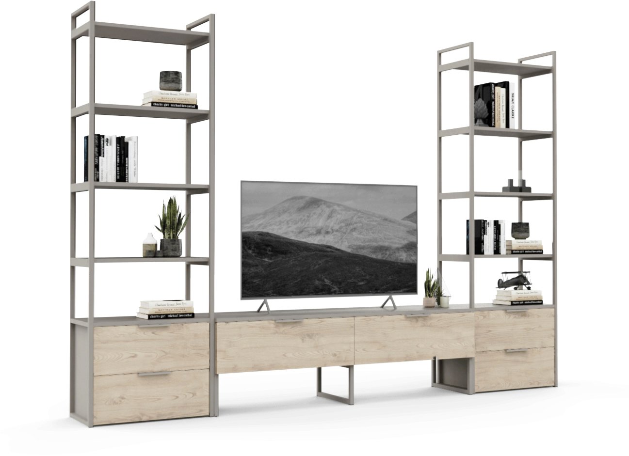 

Стенка Crafto Лофт Рокки Квентин 09 270x38x190 (каштан/латте)