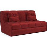 Диван Мебель-АРС Аккордеон Барон №2 ППУ 120x200 (бархат красный Star Velvet 3 Dark Red)