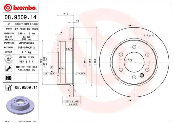 

Brembo 08950911