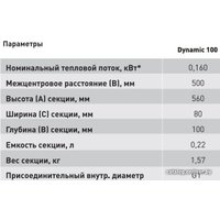 Биметаллический радиатор Standard Hidravlika Dynamic 100 500 мм (4 секций, белый)