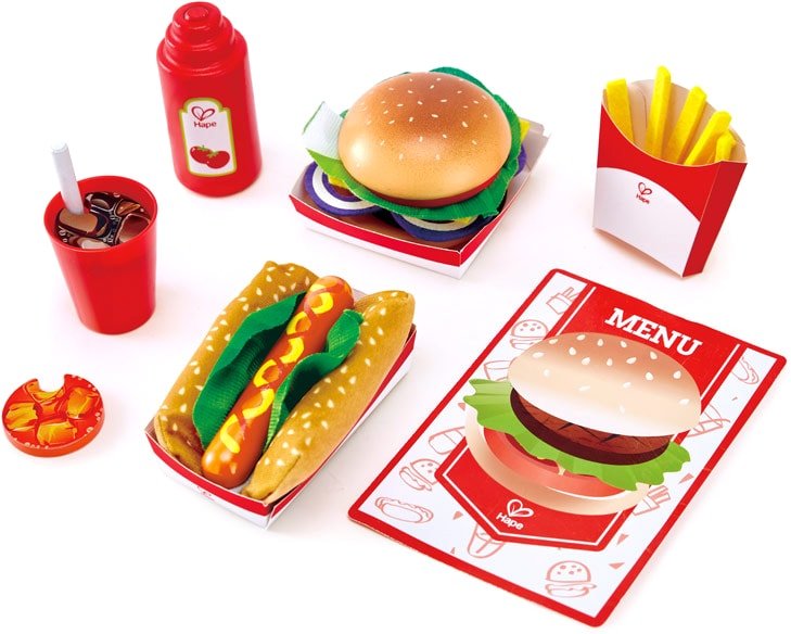 

Набор игрушечных продуктов Hape Fast Food E3160-HP