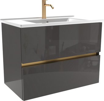 ЗОВ Тумба с умывальником Лира 60 L60MWFMLGVG-OL60 (грифель глянец)