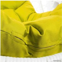 Подвесное кресло M-Group Капля Люкс 11030111 (белый ротанг/желтая подушка)