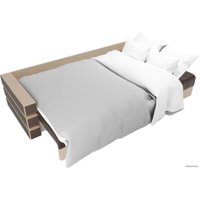 Диван Лига диванов Венеция 27960 (экокожа, коричневый/бежевый)