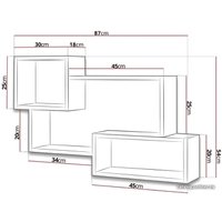 Полка Тэкс ПН-6 (белый/дуб натуральный)