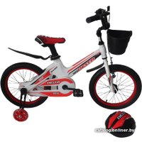 Детский велосипед Delta Prestige 16" + шлем (красный/белый)