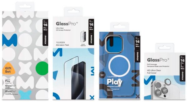 

Чехол для телефона Momax Protection Bundle Set для iPhone 16 Pro Max MXAP24XLTGS