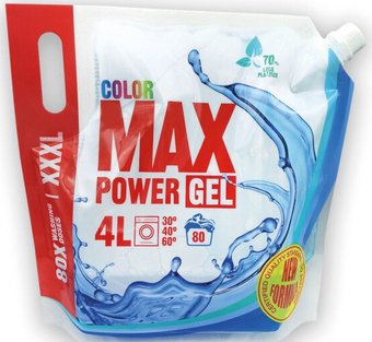 Гель для стирки Max Power Color Gel дой-пак 4 л