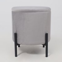 Пуфик AksHome Boot (серый велюр/черный)
