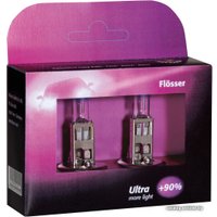 Галогенная лампа Flosser H1 12V 55W P14,5s Ultra +90% 2шт [3021180]