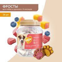 Лакомство для собак Мнямс И щенков с 4 месяцев Фросты с лососем 7178131 (24 шт)