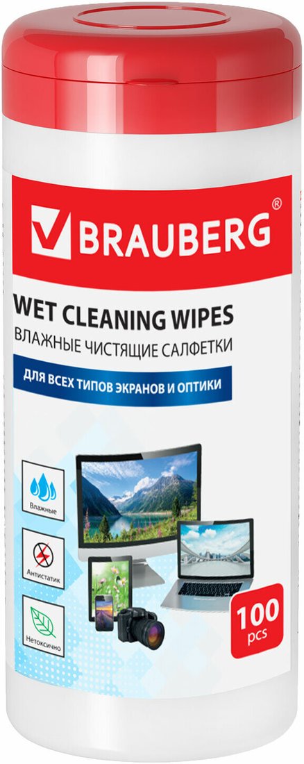 

Влажные салфетки BRAUBERG 510122 (100 шт)