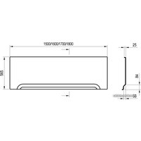 Фронтальный экран под ванну Ravak A U 170