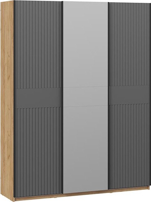 

Шкаф-купе Трия Оскар Хилтон Т2 1800 271107 (ручка черная/дуб крафт золотой/графит матовый)