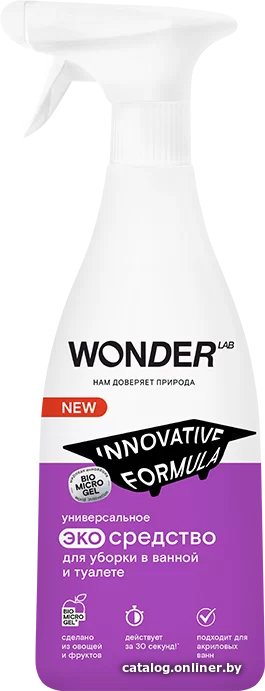 Средство для ванных комнат Wonder LAB для уборки в ванной и туалете 550 мл