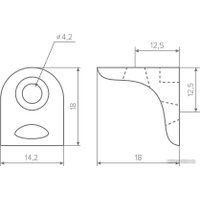 Полкодержатель AQ под саморез (никель) в Бресте