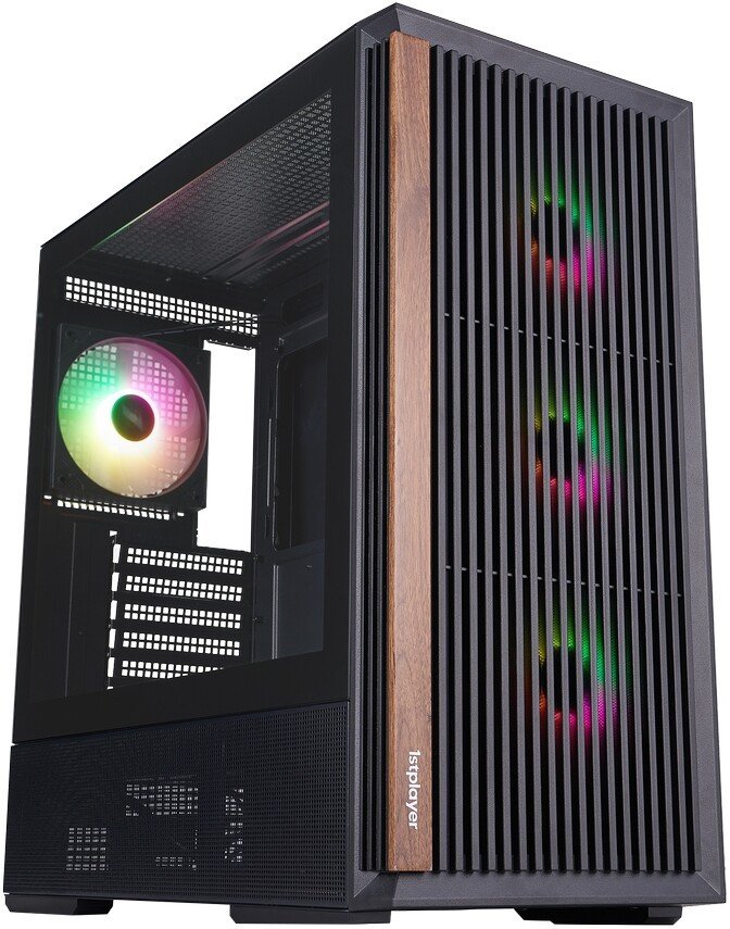 Корпус 1stPlayer WD7 ARGB WD7-BK-4FA7-2FA7R (черный)