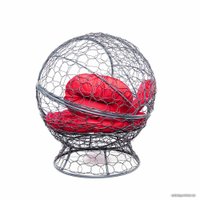 Кресло M-Group Апельсин 11520306 (серый ротанг/красная подушка)