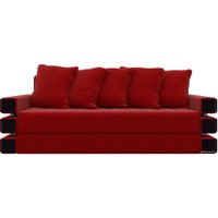 Диван Лига диванов Венеция 27967 (микровельвет, красный)