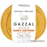 Пряжа для вязания Gazzal Baby cotton xl 3447XL 50 г 105 м (желтый)