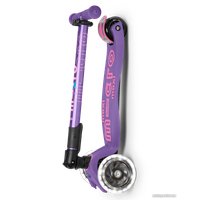 Трехколесный самокат Micro Maxi Micro Deluxe Foldable LED (фиолетовый)