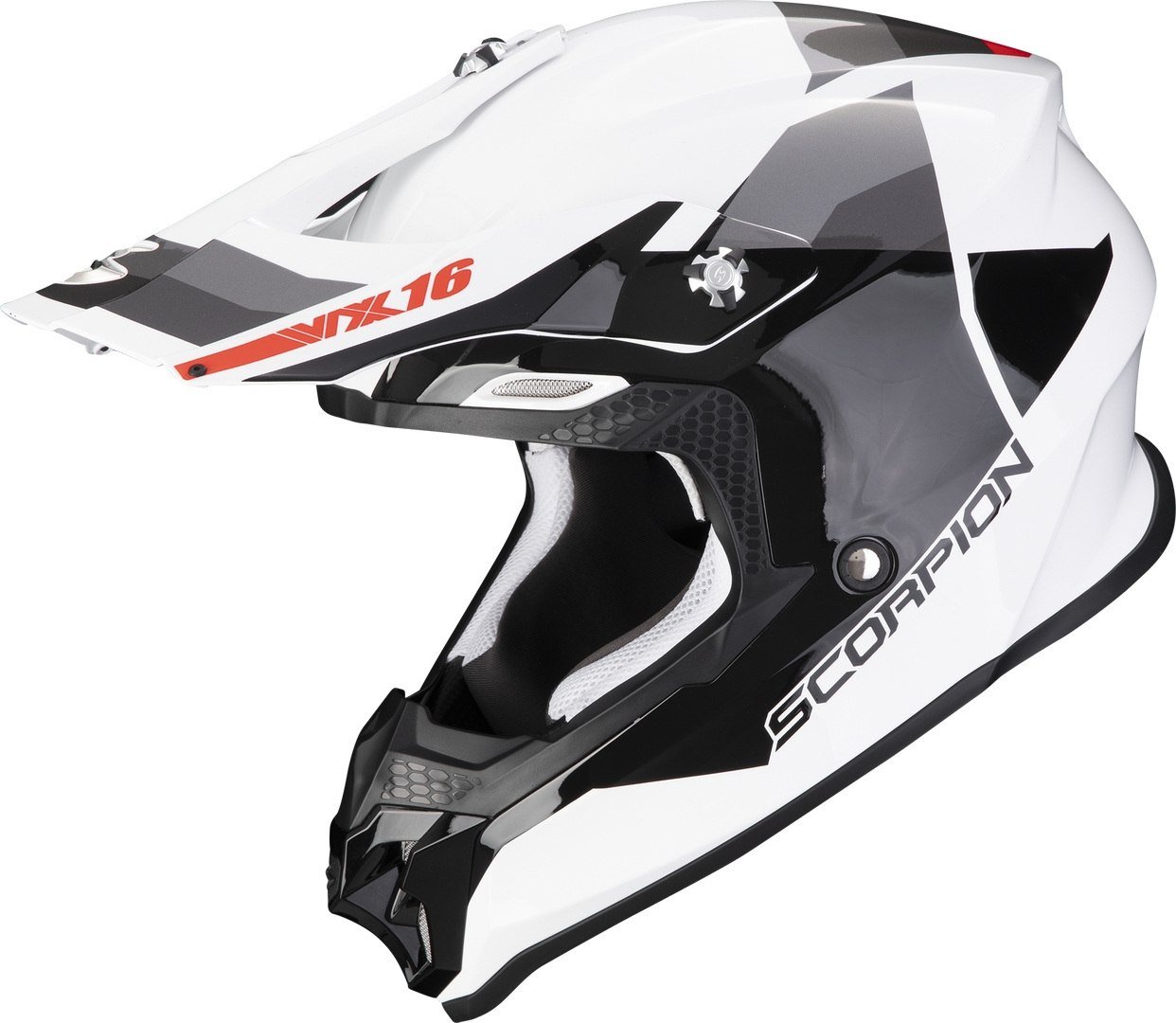 

Мотошлем Scorpion Exo VX-16 Evo Air Spectrum (р. XL, белый/серебристый)