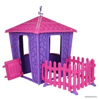 Игровой домик Pilsan Stone House с забором 06443 (фиолетовый)
