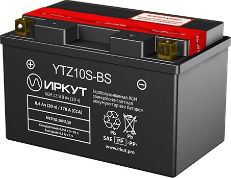 

Мотоциклетный аккумулятор Иркут YTZ10S-BS (8 А·ч)