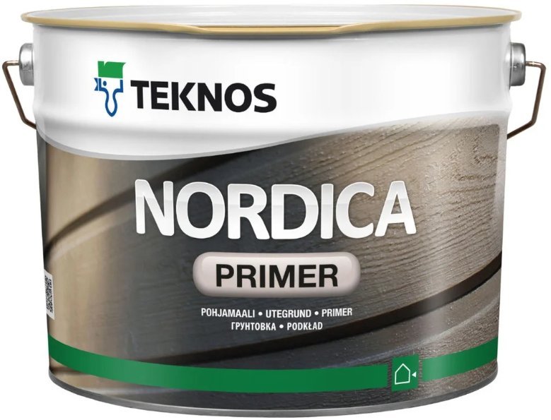 Грунт-эмаль Teknos Nordica Primer Valk 9л (белый)