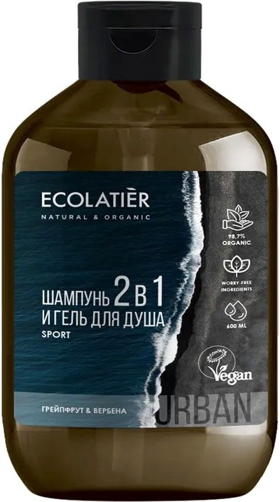 

Ecolatier Гель для душа Urban Man грейпфрут и вербена 2 в 1 600 мл