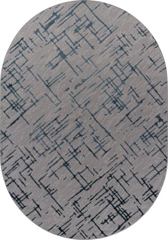 Ковер для жилой комнаты Merinos Liman F164-OVAL-GRAY-D.BLUE (1.6х2.3)