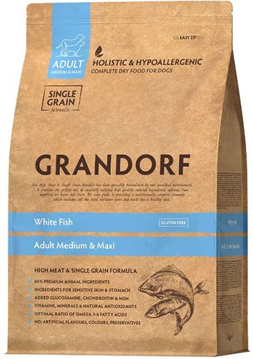

Сухой корм для собак Grandorf Medium & Maxi Breeds White Fish (с белой рыбой) 1 кг