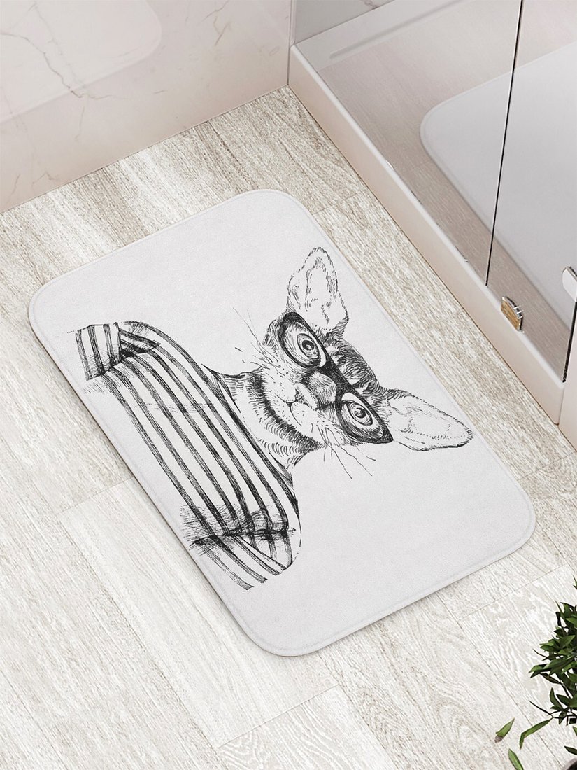 

Коврик для ванной JoyArty Кот интеллектуал bath_15575