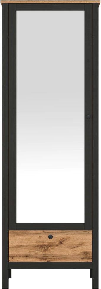 Шкаф распашной Black Red White Loft SZF1W1S/60 (дуб вотан/черный)