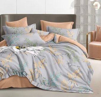 Семейный комплект постельного белья Реноме Семейный Оливковая коллекция УУ 6974 (поплин)