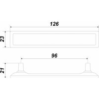 Ручка мебельная Boyard Totem RS123BAZ.4/96/W
