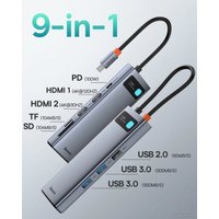 Док-станция Baseus Joystar 9 in 1 USB C Hub WKWG060013