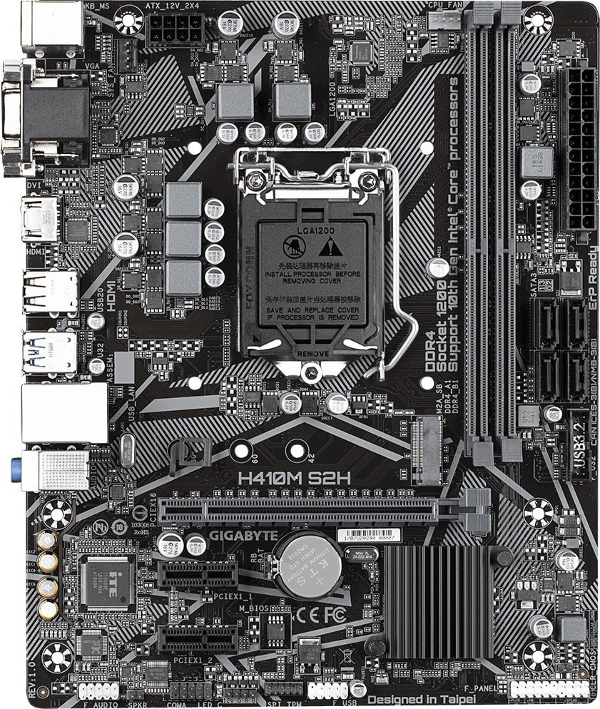 

Материнская плата Gigabyte H410M S2H (rev. 1.0)