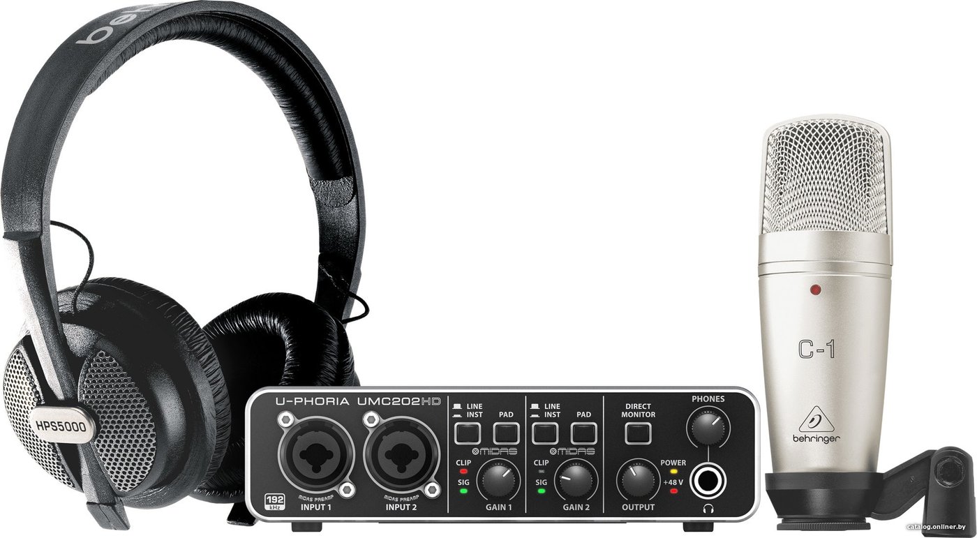 Комплект для звукозаписи Behringer U-Phoria Studio Pro