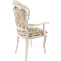 Стул с подлокотниками Woodville Bronte (молочный/патина)